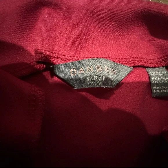 Danskin Raspberry Quarter-Zip Performance Pullover - Picture 4 of 5